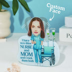 personalized nurse and mom shaking head standee personalized keepsake gift