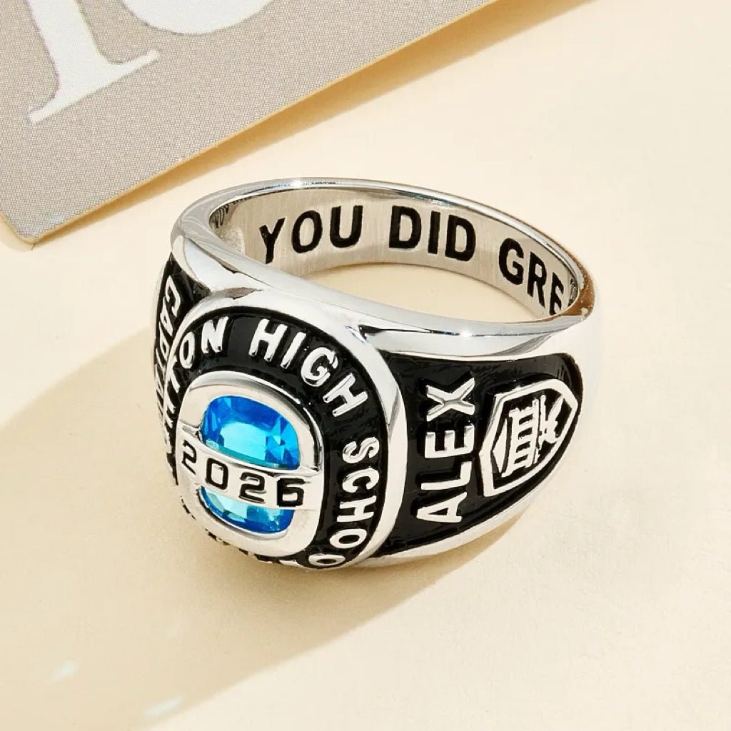 personalized name ring graduation keepsake gift for boyfriend