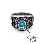 personalized birthstone class signet ring engraved jewelry graduation keepsake personalized name gift for boyfriend