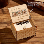 Personalized Wooden Photo Music Box Custom Best Mom Music Box Gift for Mother