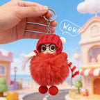 Adorable Big - Eyed Sleep Doll Keychain – Cute Bag Charm Accessory Birthday Gift for Kids - DiyGiftly