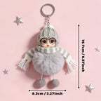 Adorable Big - Eyed Sleep Doll Keychain – Cute Bag Charm Accessory Birthday Gift for Kids - DiyGiftly