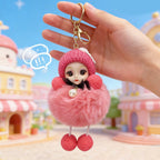 Adorable Big - Eyed Sleep Doll Keychain – Cute Bag Charm Accessory Birthday Gift for Kids - DiyGiftly