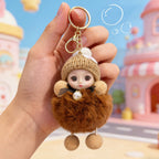 Adorable Big - Eyed Sleep Doll Keychain – Cute Bag Charm Accessory Birthday Gift for Kids - DiyGiftly
