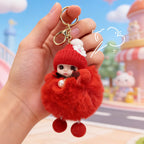 Adorable Big - Eyed Sleep Doll Keychain – Cute Bag Charm Accessory Birthday Gift for Kids - DiyGiftly