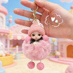 Adorable Big - Eyed Sleep Doll Keychain – Cute Bag Charm Accessory Birthday Gift for Kids - DiyGiftly