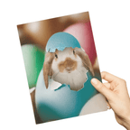 Adorable Bunny Easter Greeting Card with Sweet Spring Design - DiyGiftly