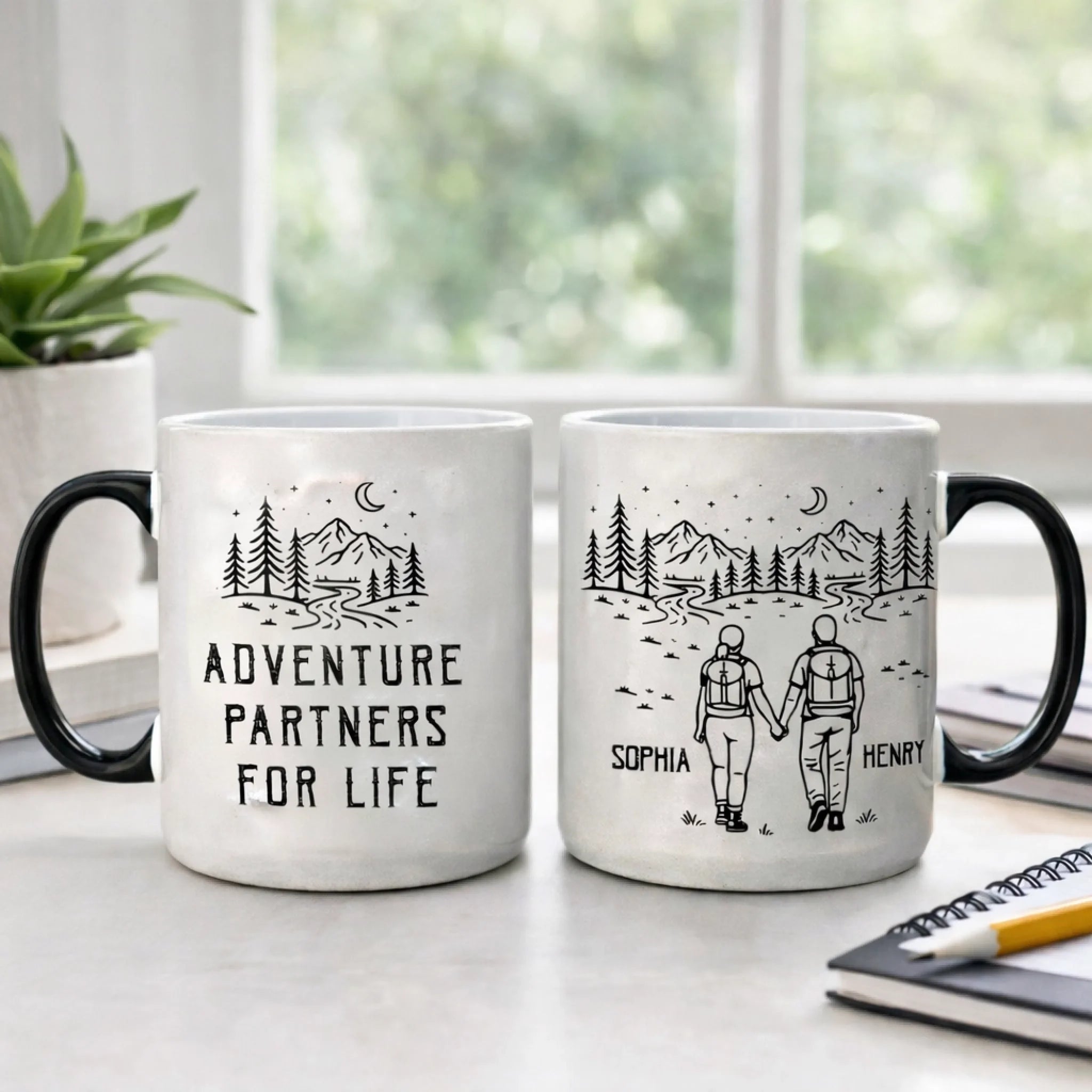 Adventure Partners For Life - Personalized Mug - Romantic Couple Gift - DiyGiftly