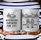 Adventure Partners For Life - Personalized Mug - Romantic Couple Gift - DiyGiftly
