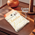Personalized Name Book Cover with Pocket Book Cover Protector Gift for Book Lover