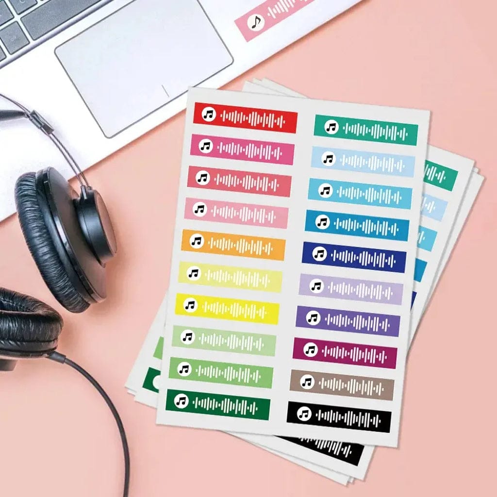 Stickers Custom Music Code Personalized Song Label