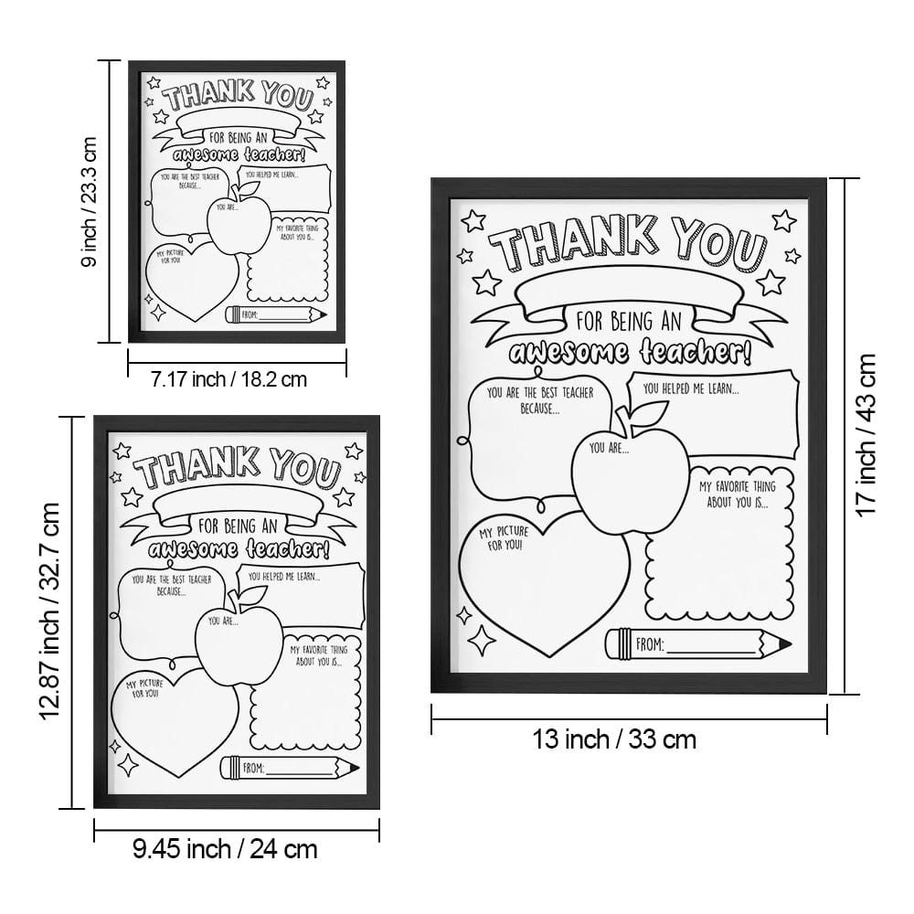 Back to School DIY Coloring Sign Teacher Appreciation Gifts