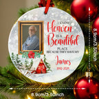 acrylic ornament personalized photo with name holiday decor