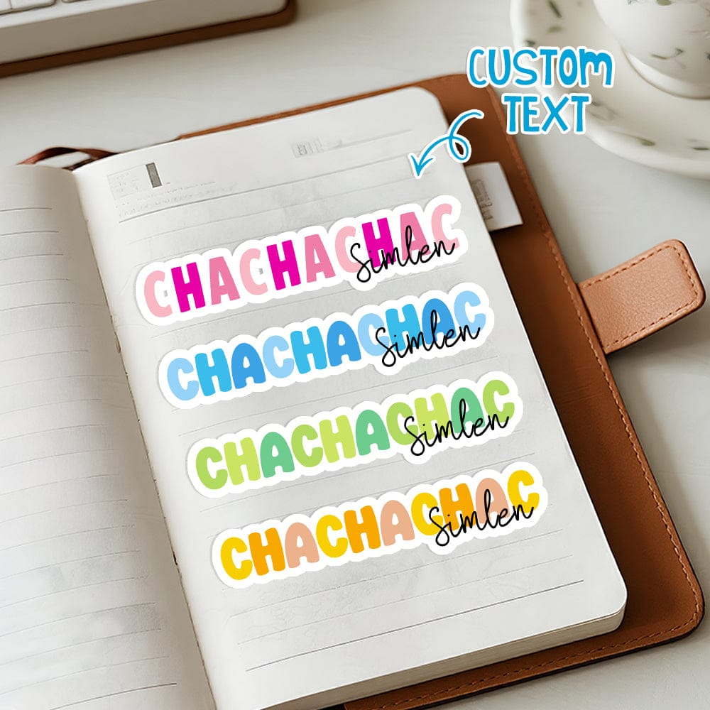 Custom Name Colorful Stickers Personalized Text Stickers for Stationery Office Supplies & Back to School Gifts