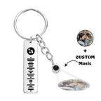Custom Projection Music Code Keychain Metal Keychain Creative Keychain Gift