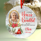 ornament acrylic personalized photo with name remembrance gift