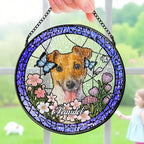 Love Feels Close Again Suncatcher Ornament Window Memorial Gift for Loss of Dog I