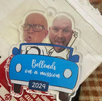 Personalized Photo Ornament in Car for Dad Funny Customized Drive Safe Daddy Acrylic Hanger Gift Idea for Husband Dad Birthday Gift