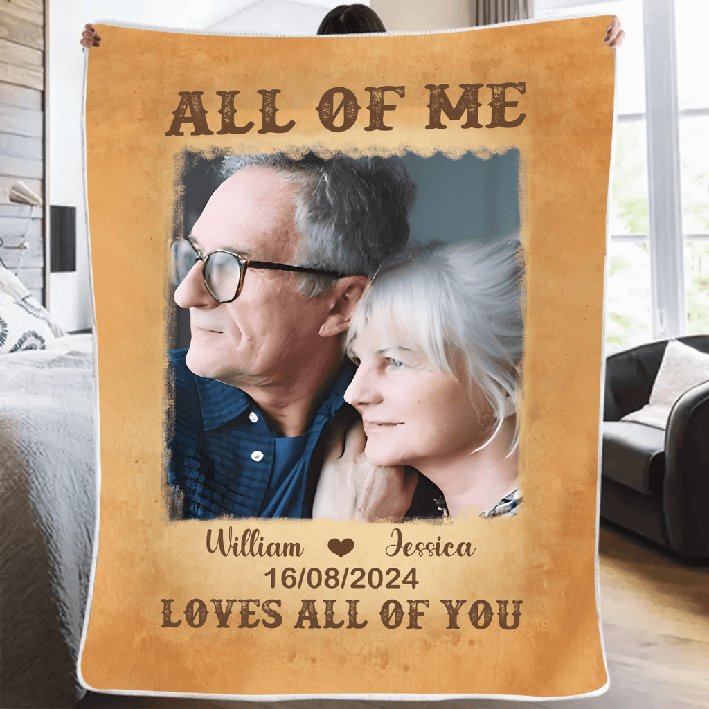 All Of Me Loves All Of You - Personalized Photo Blanket 753028 - M - DiyGiftly