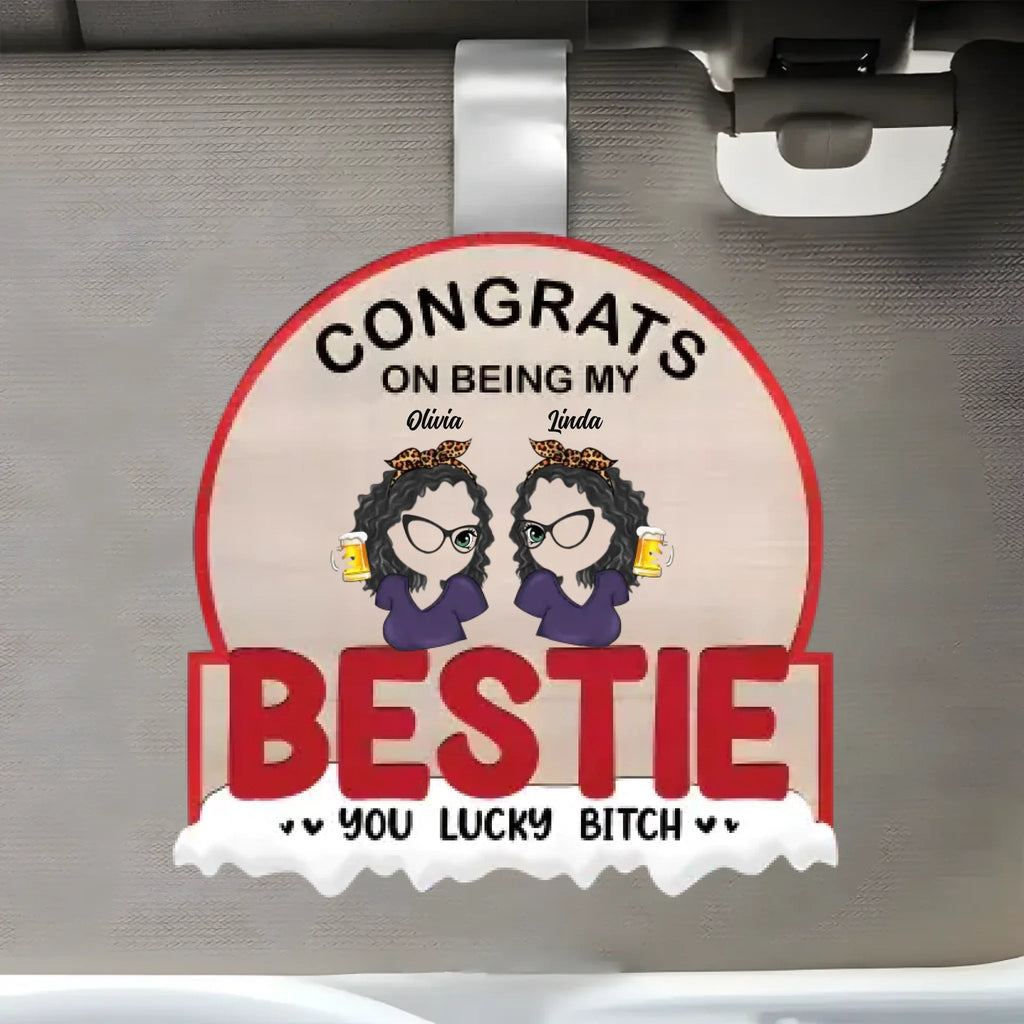 Always Besties - Personalized Custom Car Visor Clip 752034 - DiyGiftly