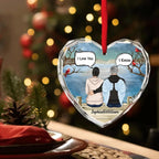 ornament personalized design heart motif keepsake display glass