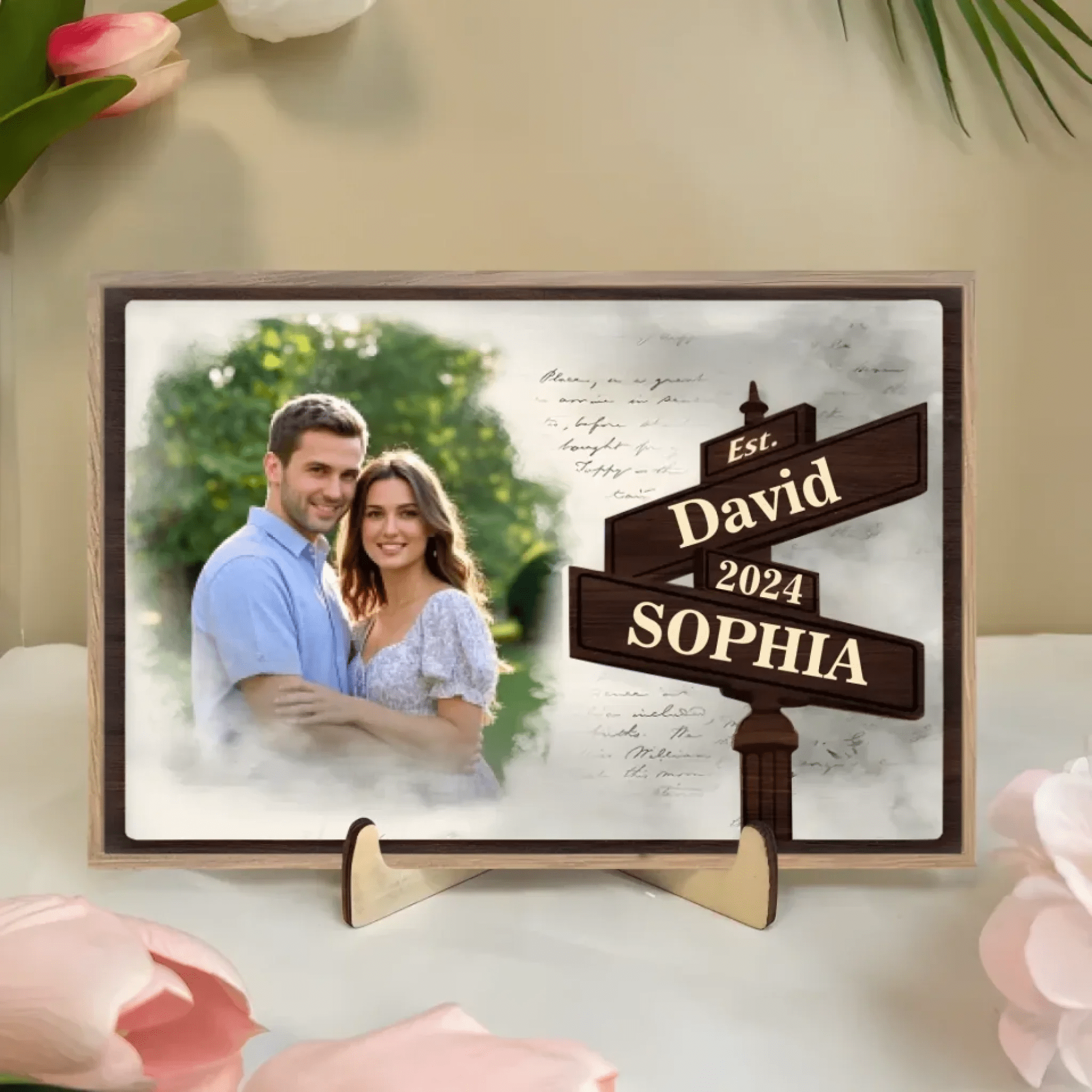 Always Love - Personalized Custom Wood Plaque With Flat Base 749908 - DiyGiftly