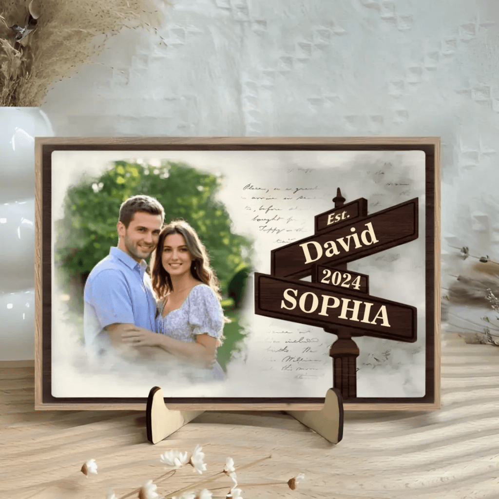 Always Love - Personalized Custom Wood Plaque With Flat Base 749908 - DiyGiftly