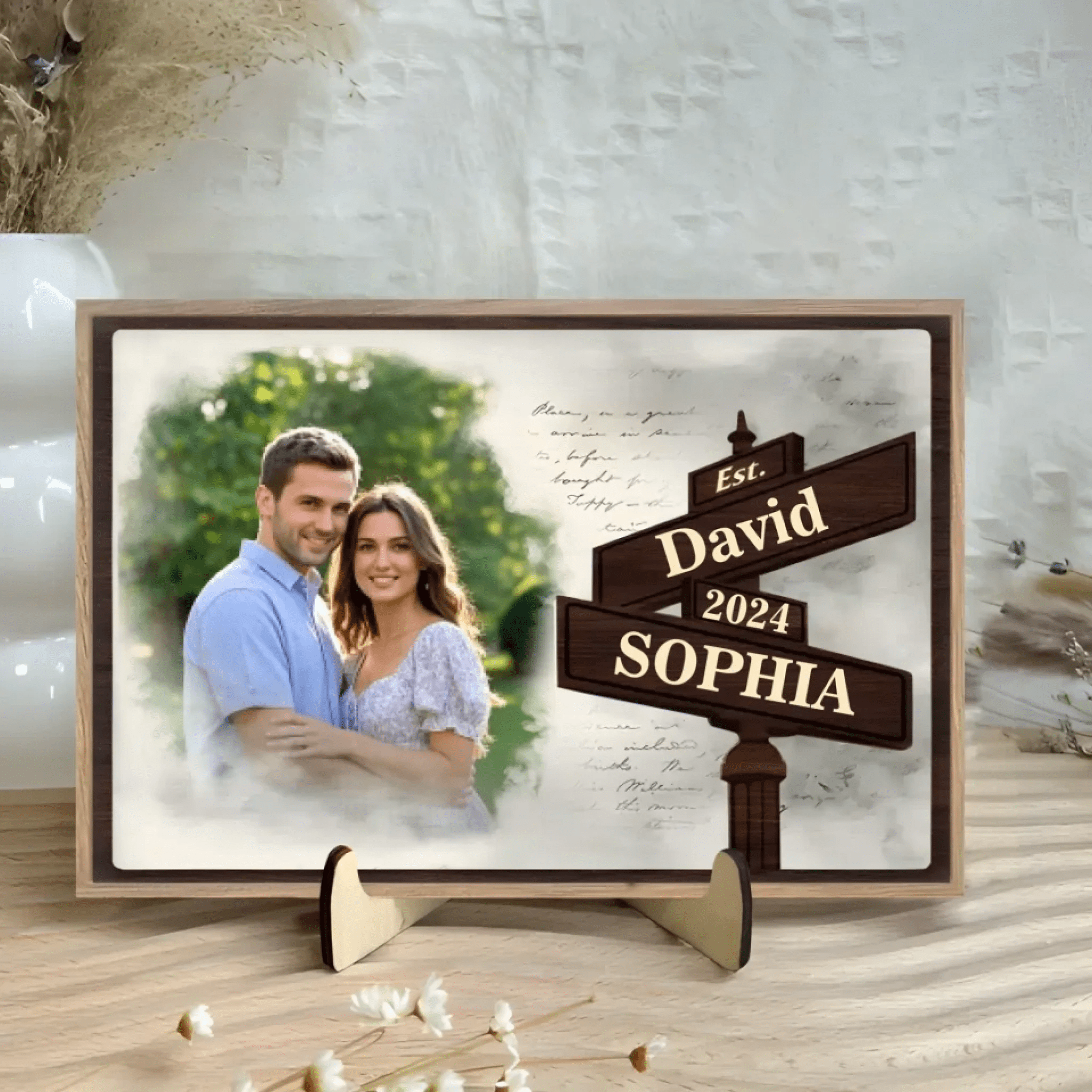 Always Love - Personalized Custom Wood Plaque With Flat Base 749908 - DiyGiftly