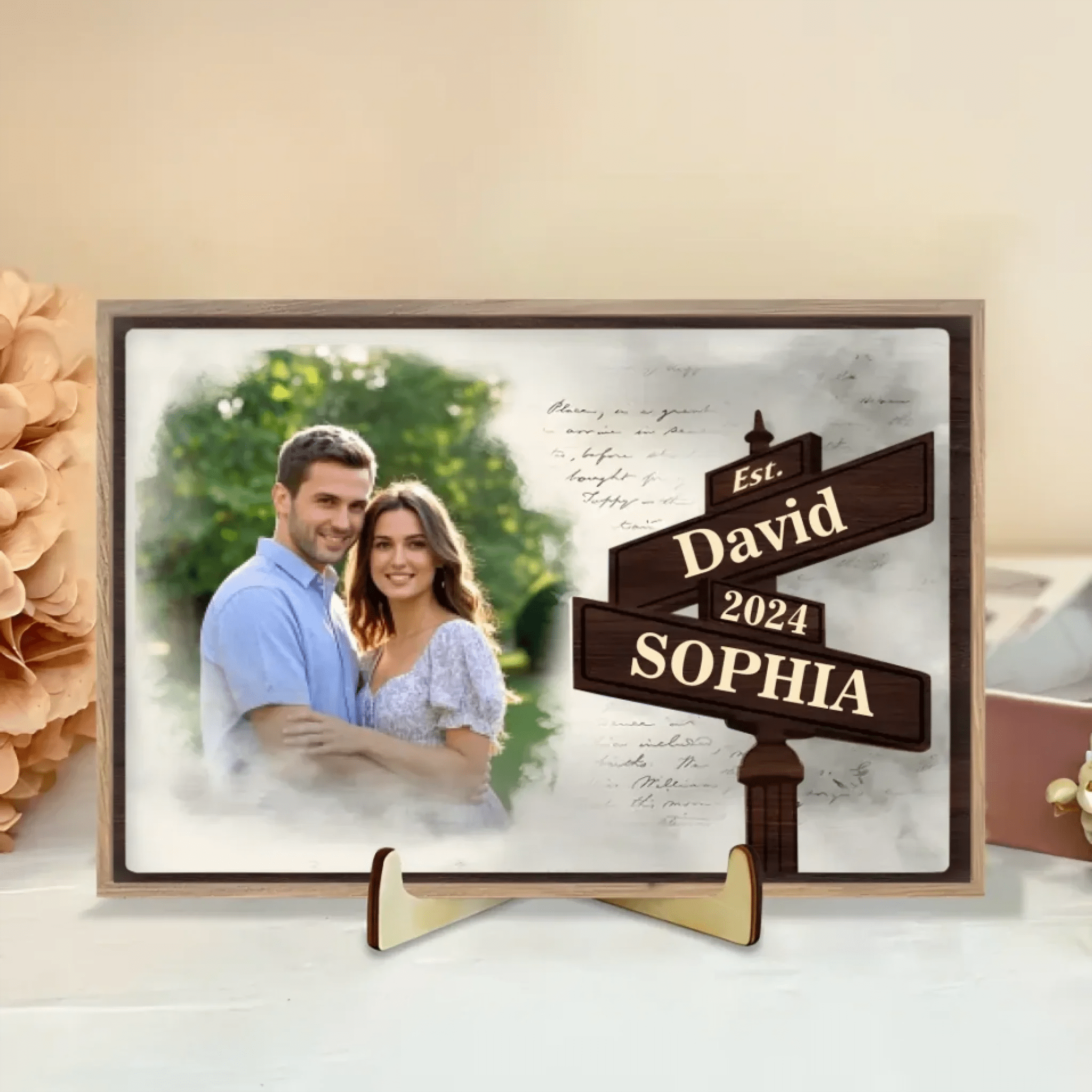 Always Love - Personalized Custom Wood Plaque With Flat Base 749908 - DiyGiftly