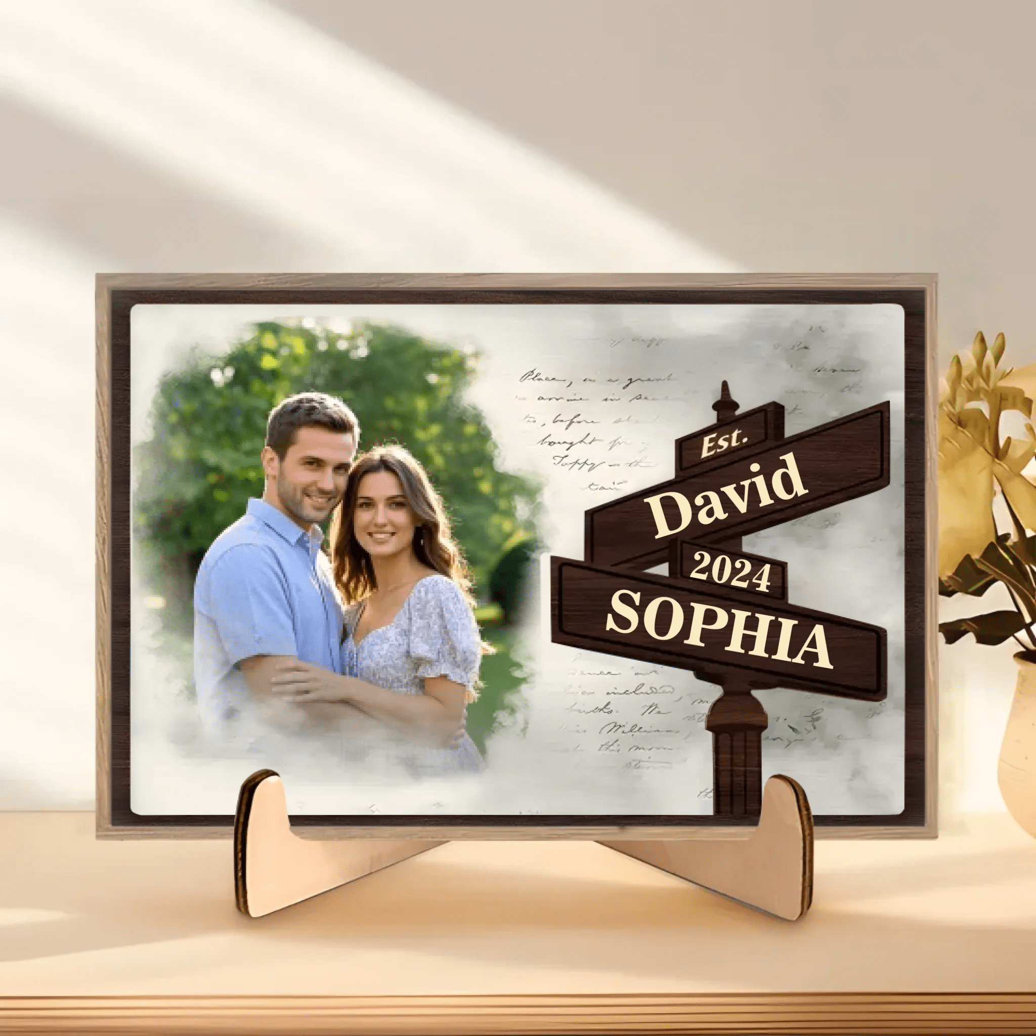 Always Love - Personalized Custom Wood Plaque With Flat Base 749908 - DiyGiftly