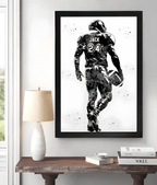 American Football Player Personalized Art Custom Name and Number 738716 - 738761 - DiyGiftly