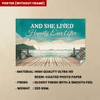 And She Lived Happily Ever After - Personalized Wrapped Canvas 711339 - 712247 - DiyGiftly