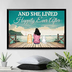 And She Lived Happily Ever After - Personalized Wrapped Canvas 711339 - 712247 - DiyGiftly