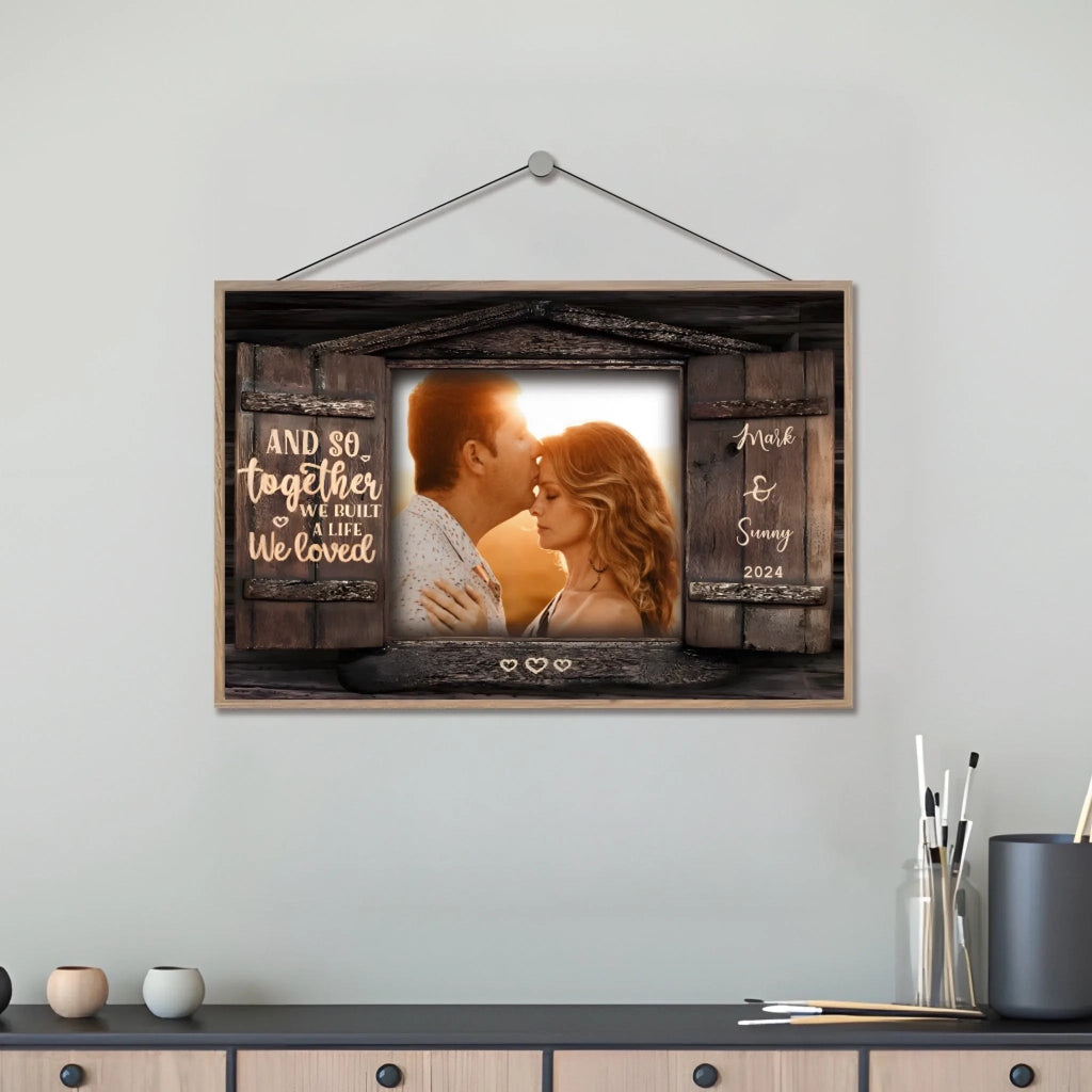 And So Together - Upload Image, Personalized Horizontal Wooden Plaque 706372 - DiyGiftly