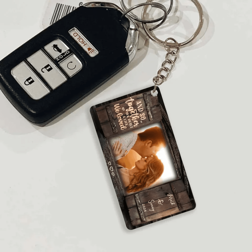 And So Together - Upload Image, Personalized Keychain 737739 - DiyGiftly