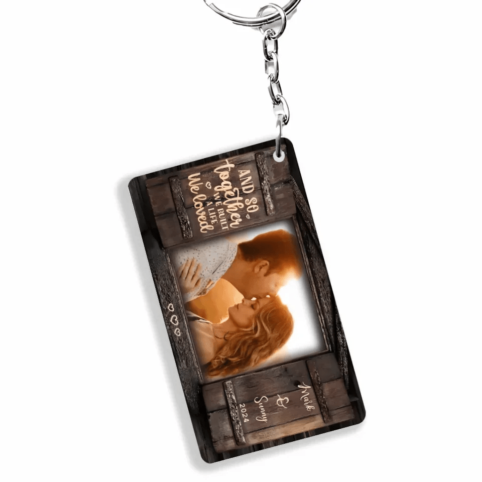 And So Together - Upload Image, Personalized Keychain 737739 - DiyGiftly