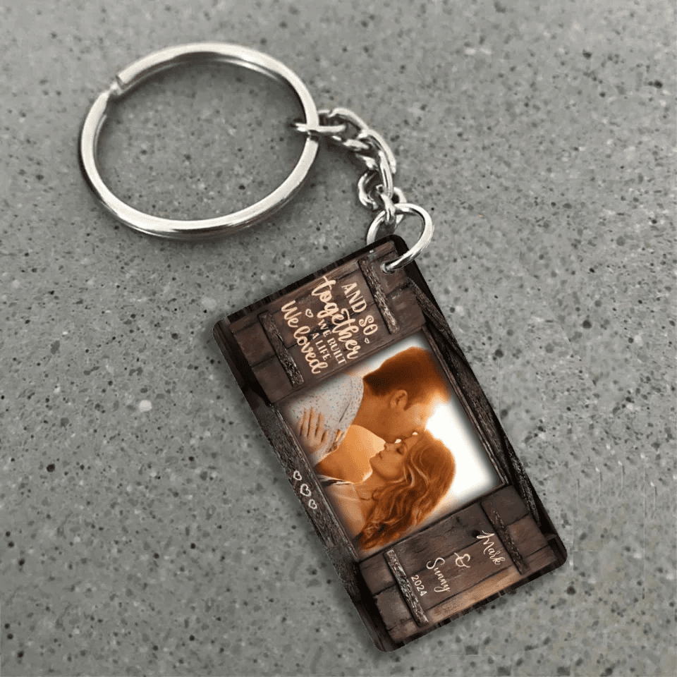 And So Together - Upload Image, Personalized Keychain 737739 - DiyGiftly
