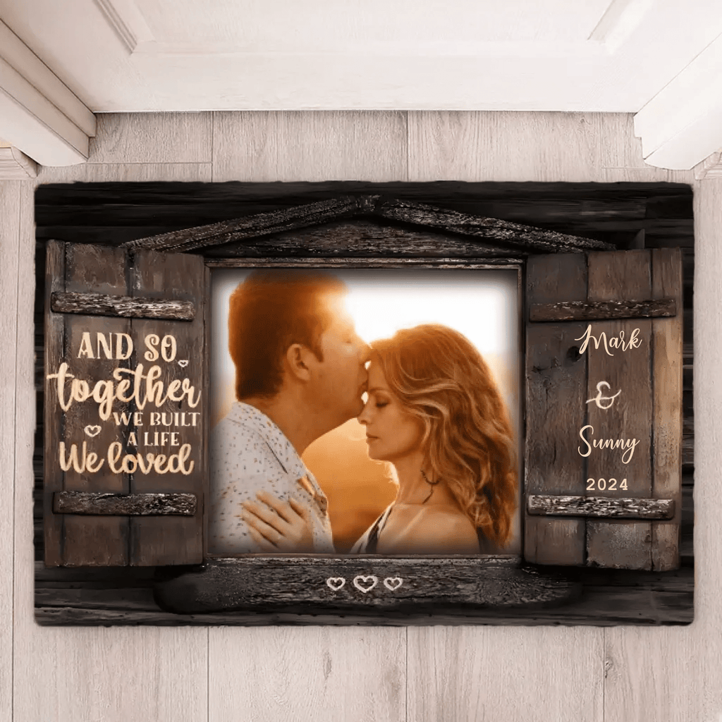 And So Together - Upload Image, Personalized Mat 706372 - D - DiyGiftly