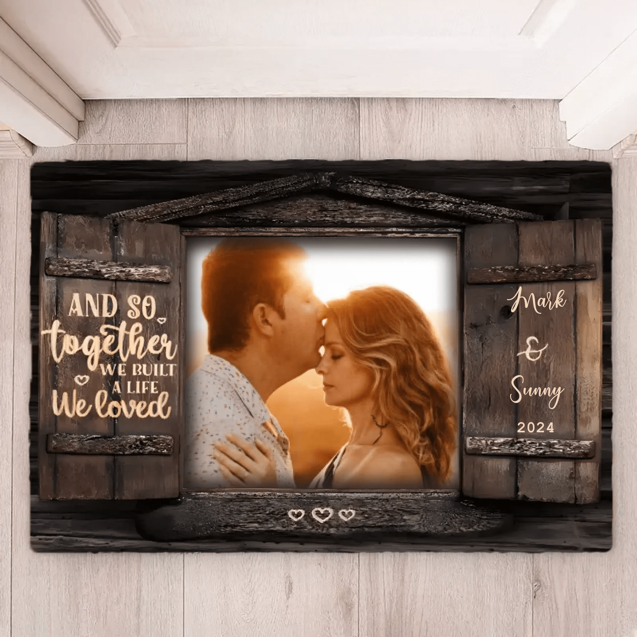 And So Together - Upload Image, Personalized Mat 706372 - D - DiyGiftly