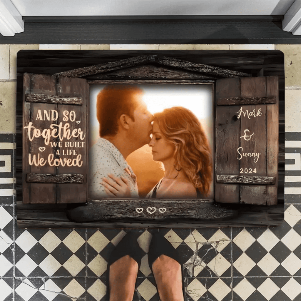 And So Together - Upload Image, Personalized Mat 706372 - D - DiyGiftly