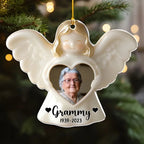 angel personalized photo with name ornament holiday decor