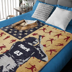 Any Name and Number - Personalized Baseball Blanket 735465 - DiyGiftly