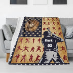 Any Name and Number - Personalized Baseball Blanket 735465 - DiyGiftly
