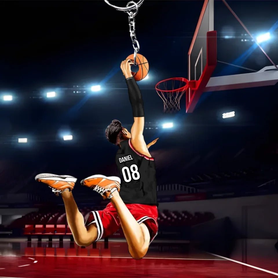 Any Name and Number - Personalized Basketball Custom Shaped Ornament 737790 - DiyGiftly