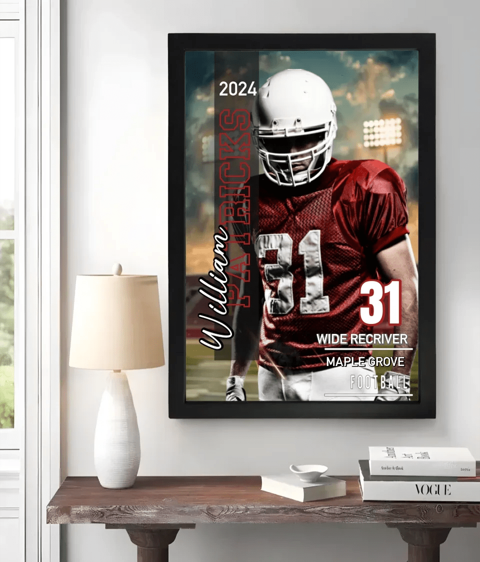 Any Photo, Name, School... - Personalized Football - Custom Photo Poster&Canvas 735330 - 735368 - DiyGiftly