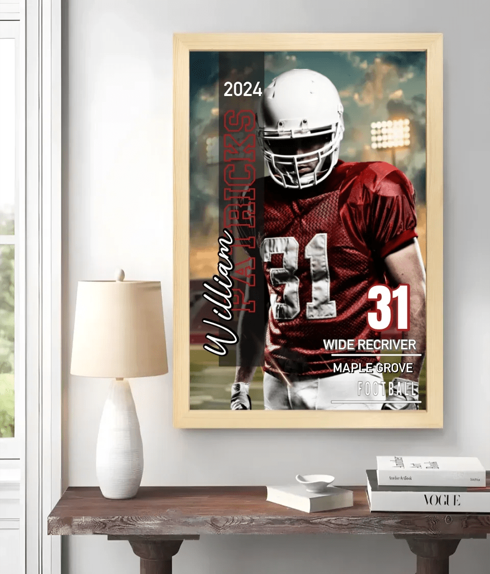 Any Photo, Name, School... - Personalized Football - Custom Photo Poster&Canvas 735330 - 735368 - DiyGiftly