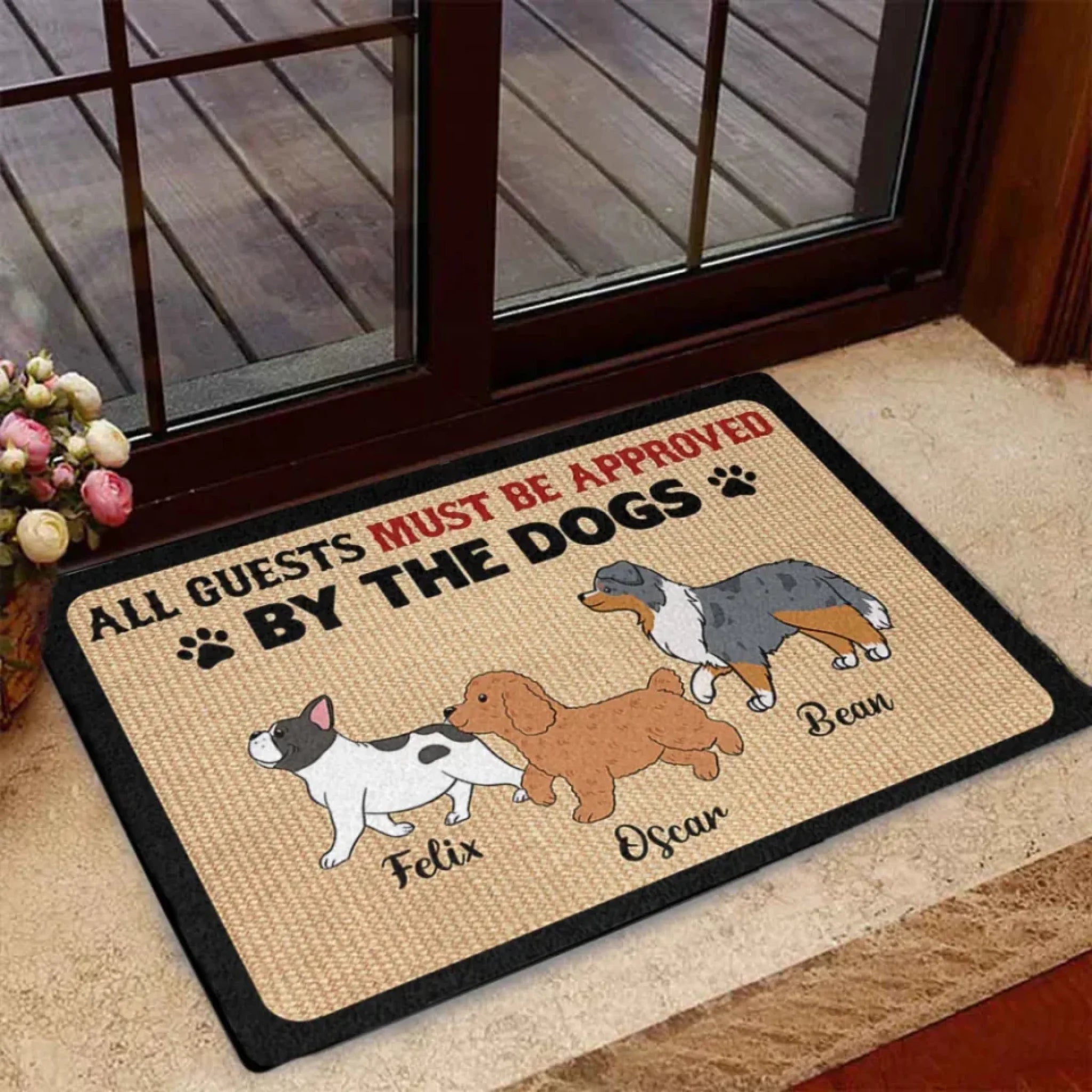Approved By Dogs - Personalized Custom Doormat 691976 - DiyGiftly