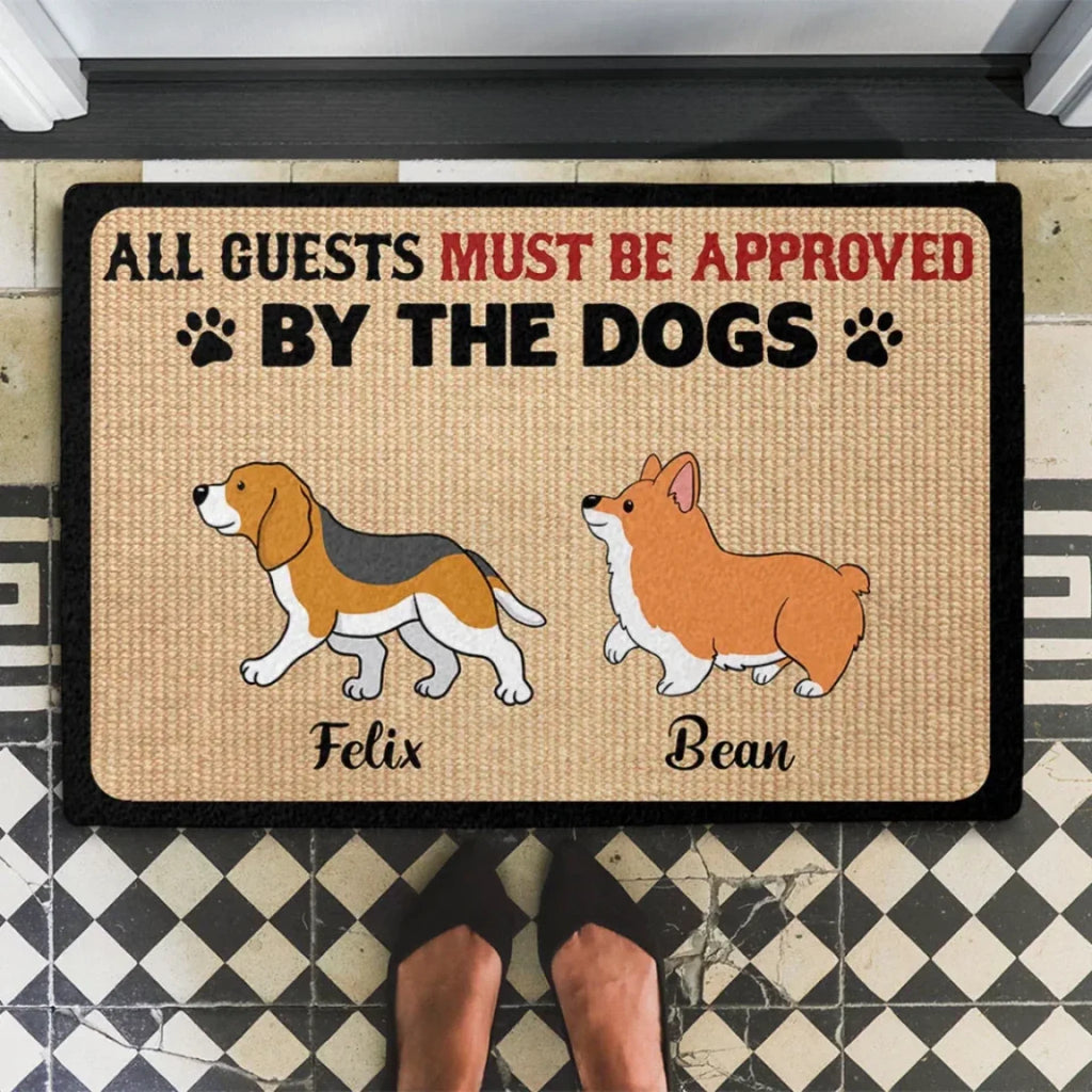 Approved By Dogs - Personalized Custom Doormat 691976 - DiyGiftly
