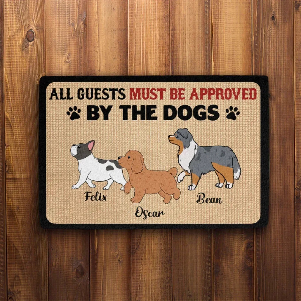 Approved By Dogs - Personalized Custom Doormat 691976 - DiyGiftly