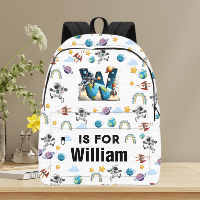 Astronaut Alphabet Gift for Kids – Personalized Kid Backpack with Name, Custom School Bag, Unique Gift for Boys or Girls, Perfect for Birthday, Back to School, Christmas, or Special Occasion 92276736 - DiyGiftly
